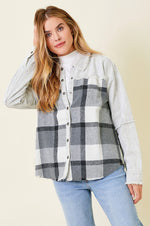 Fringe Detailed Plaid Jacket