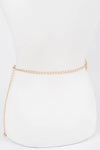 Multi Round Metal Chain Belt: Gold