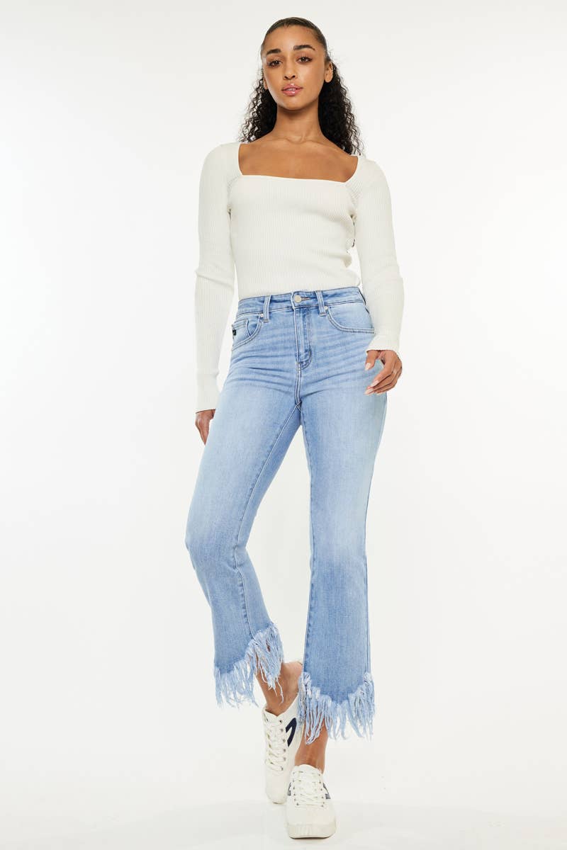 Kan Can High Rise Crop Bootcut Denim
