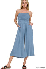 Double Layered Strapless Tube Top Jumpsuit