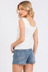Double Layer Sleeveless Fitted Top