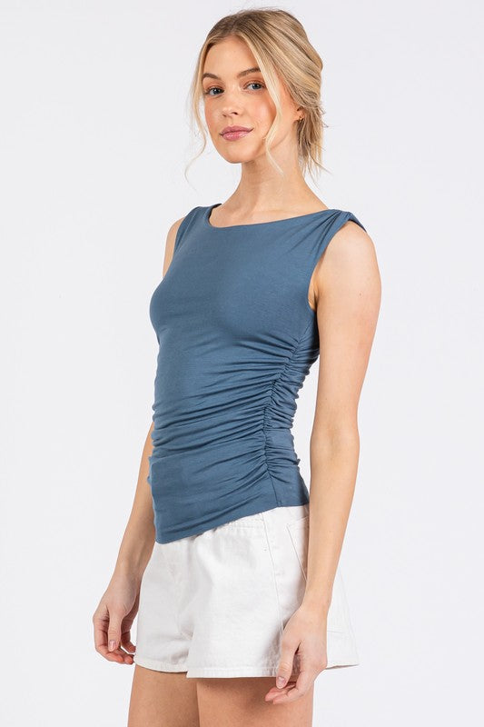 Double Layer Sleeveless Fitted Top
