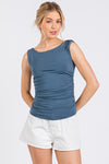 Double Layer Sleeveless Fitted Top