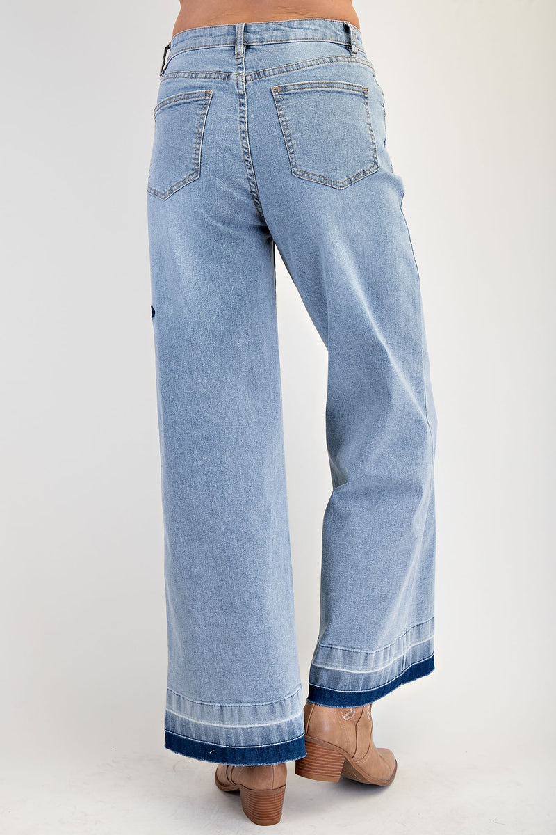 Washed Star Patch Denim Pants