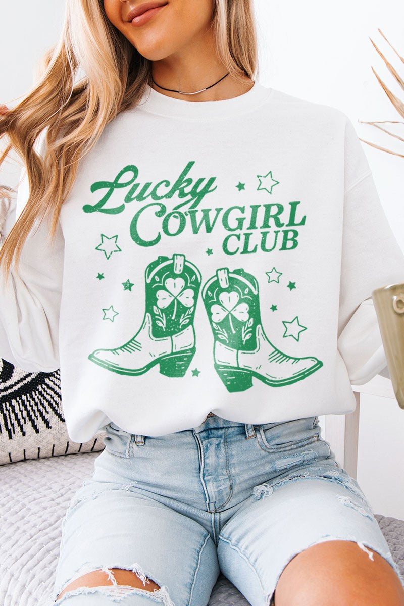 Lucky Cowgirl Club St. Patrick's Day Sweatshirt