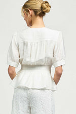 V-Neck Top w/ Twisted Detail