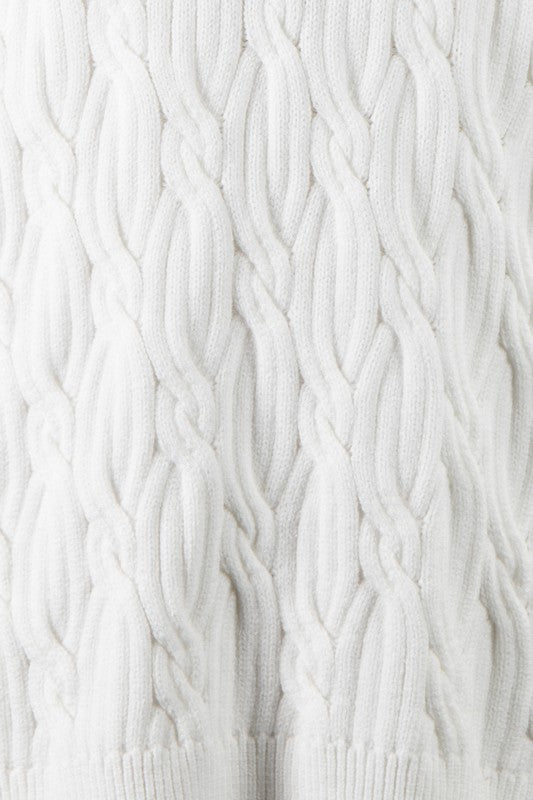 Braid Knit Pattern Sweater