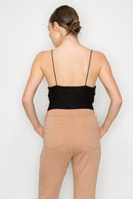 Rib Textured One Shoulder Bodysuit