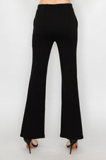 Elastic Waist Fit And Flare Pants