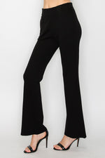 Elastic Waist Fit And Flare Pants