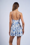 Floral Sleeveless Open Back Mini Dress