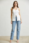 Cable Knit Cotton Halter Top