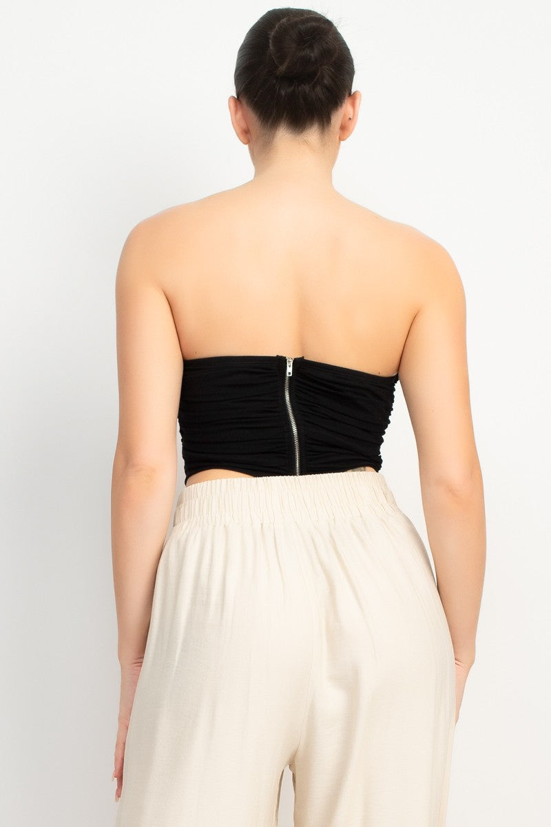 Shirred Corset Tube Top