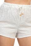 Drawstring Elastic Embroidered Shorts