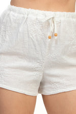 Drawstring Elastic Embroidered Shorts