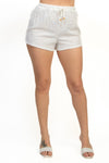 Drawstring Elastic Embroidered Shorts
