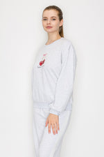 Cherry Print Sweatshirt Top