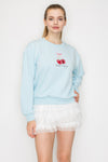 Cherry Print Sweatshirt Top