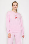 Cherry Print Sweatshirt Top