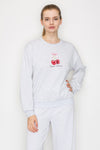 Cherry Print Sweatshirt Top