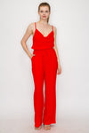 Elastic Waist Cowl Neck Jumpsuit