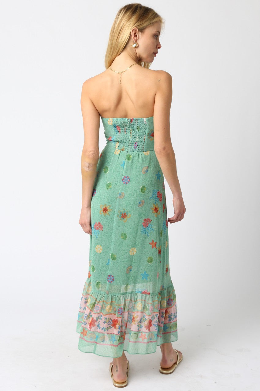 Plum Green Dress