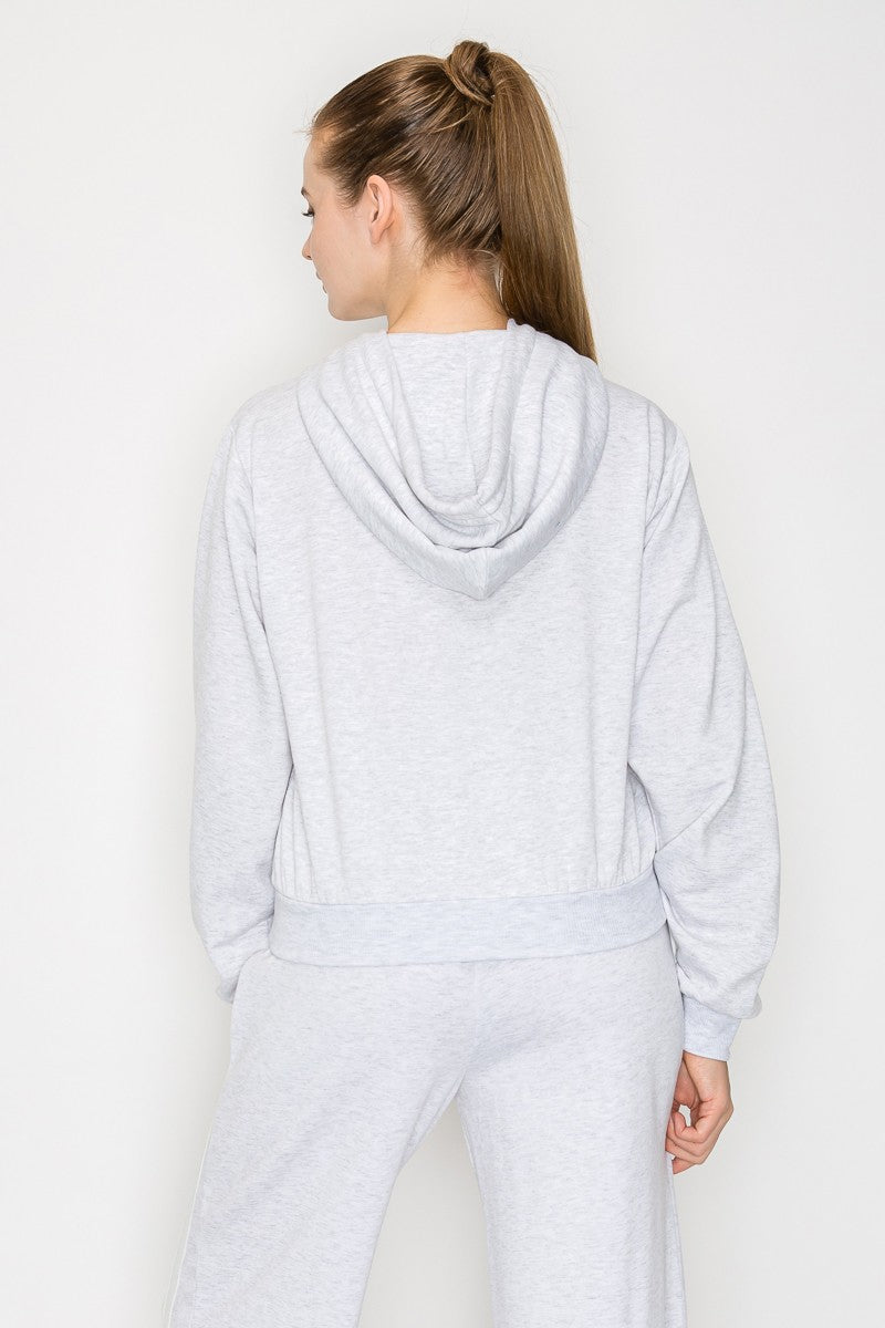 Cherry Printed Crop Hoodie