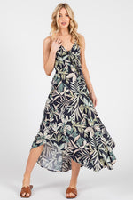 Chest Ruched Midi Dress w/ Adjustable Strap
