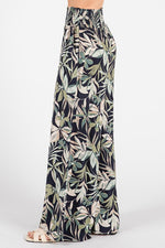 Waist Smocked Wide Leg Pants