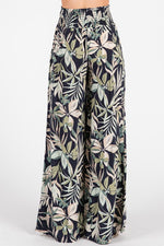 Waist Smocked Wide Leg Pants