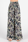Waist Smocked Wide Leg Pants