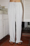 Floral Drawstring Wide Leg Pants