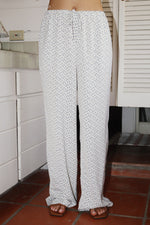 Floral Drawstring Wide Leg Pants