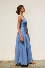 Heaven Sent Drop Waist Ruched Maxi Dress