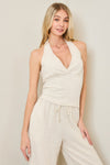 Linen Halter Top