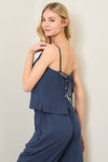 Linen Button Back Cami