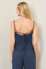 Linen Button Back Cami