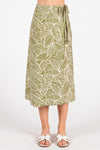 Waisted Tie Detailed Wrap Midi Skirt