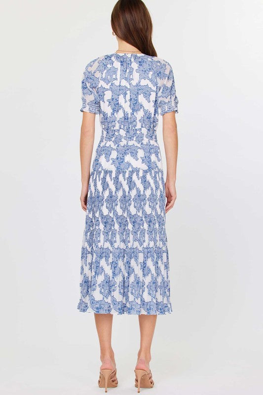 V-Neck Midi Dress