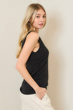 Slubby Side Ruched Tank