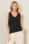Slubby Side Ruched Tank