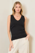 Slubby Side Ruched Tank