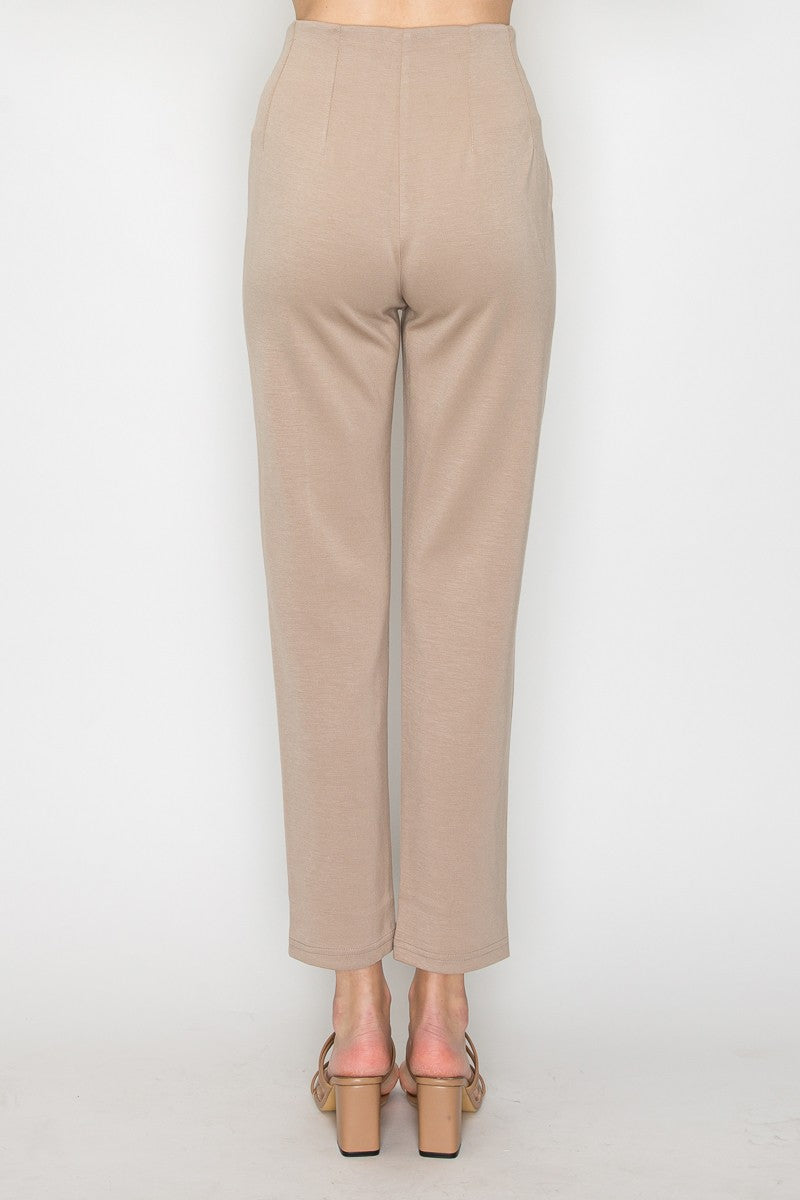 Straight Leg Pintuck Pants