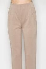 Straight Leg Pintuck Pants