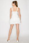 Eyelet Balloon Mini Dress