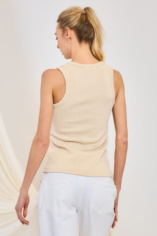 Textured Sleeveless Top