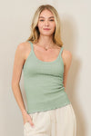 Textured Scoop Neck Sleeveless Top