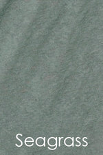 Hacci Slub Drop Shoulder Ruffle Crew Neck Top