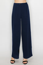 Side Trim One Tuck Pants