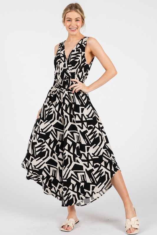 Surplice Sleeveless Jumpsuit